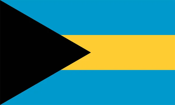 Vektor Vlajky Bahamy Izolovaný Průhledném Pozadí Bahamská Vlajka Často Používána — Stockový vektor
