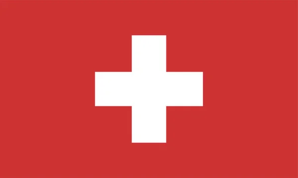 Suisse Vecteur Drapeau Isolé Sur Fond Transparent Croix Blanche Est — Image vectorielle