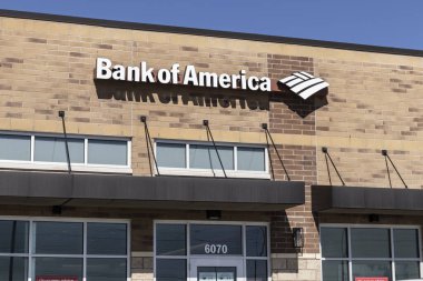 Whitestown - Circa March 2021: Bank of America Bank and Loan Branch. Bank of America is also known as BofA or BAC.