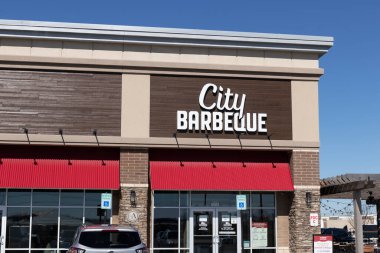 Whitestown - Circa March 2021: City Barbeque restaurant. City Barbeque serves meat that is barbequed and smoked on site.