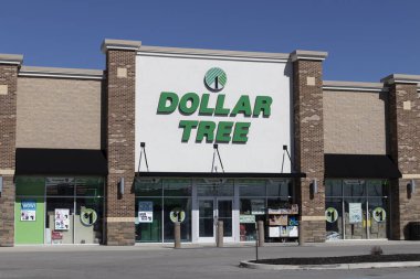 Whitestown - Circa March 2021: Dollar Tree Discount Store. Dollar Tree offers an eclectic mix of products for a dollar. clipart