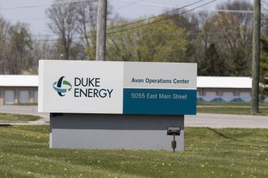 Indianapolis - Nisan 2021: Duke Enerji Operasyon Merkezi. Duke Enerjisi güneş ve rüzgar enerjili elektrik kullanımını artırıyor.