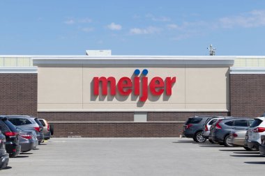 Carmel - Circa May 2021: Meijer Retail Location. Meijer is a large supercenter type retailer with over 200 locations. clipart