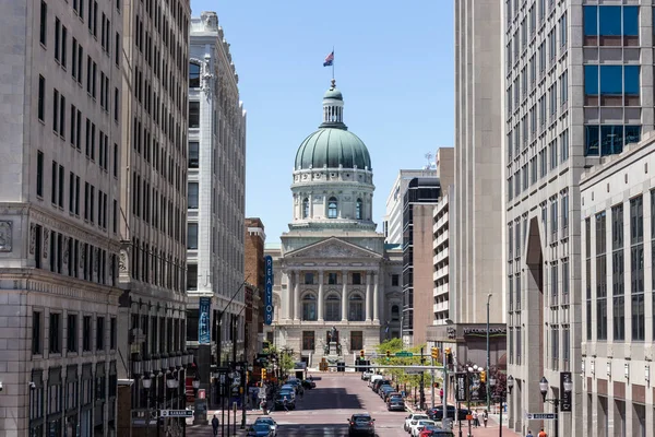 Indianápolis Circa Mayo 2021 Indiana State House Capitol Dome Alberga — Foto de Stock