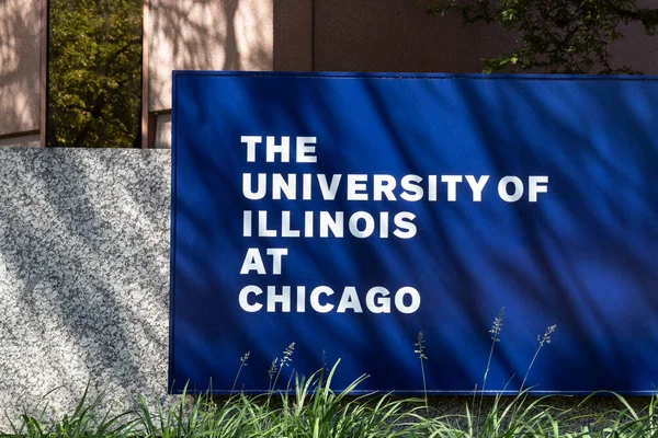 Chicago Sekitar Mei 2021 Universitas Illinois Pintu Masuk Chicago Uic — Stok Foto