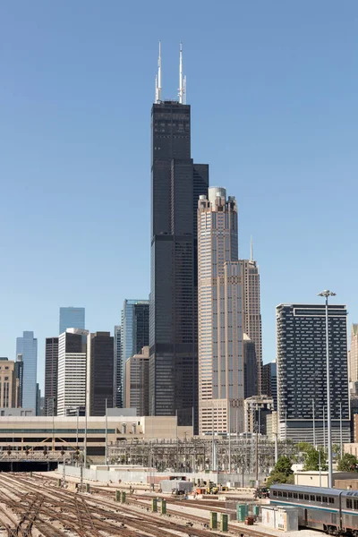 Willis Sears Tower 311 South Wacker Drive Frente Astillero Bnsf —  Fotos de Stock