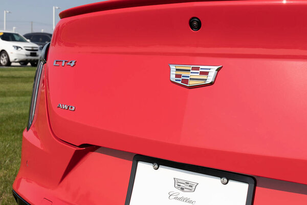 Kokomo - Circa June 2021: Cadillac CT4 display. Cadillac is the luxury division of General Motors.