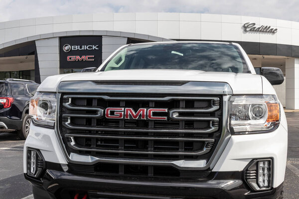 Kokomo - Circa June 2021: GMC Sierra 1500 AT4 display. The GMC Sierra 1500 is available in a variety of models and exterior packages.