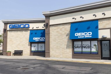 Cincinnati - Temmuz 2021: GEICO Sigorta Bürosu. GEICO Berkshire Hathaway 'in bir yan kuruluşu..