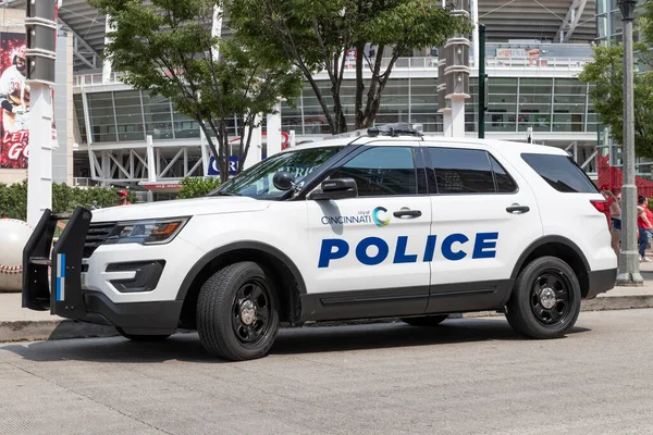 Cincinnati 2021 Július Cincinnati Rendőrség Járműve Rendőrség Cincinnati Város Elsődleges — Stock Fotó