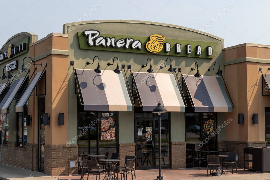Cincinnati - Circa July 2021: Panera Bread Retail Location. Panera is a chain of fast casual restaurants offering Free WiFi.