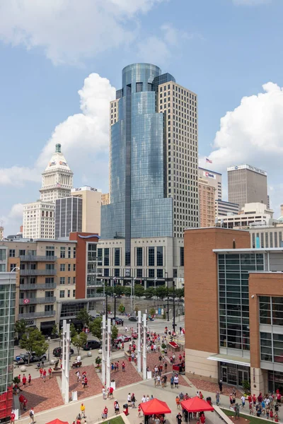 Cincinnati Circa Augustus 2021 Cincinnati Centrum Skyline Met Inbegrip Van — Stockfoto