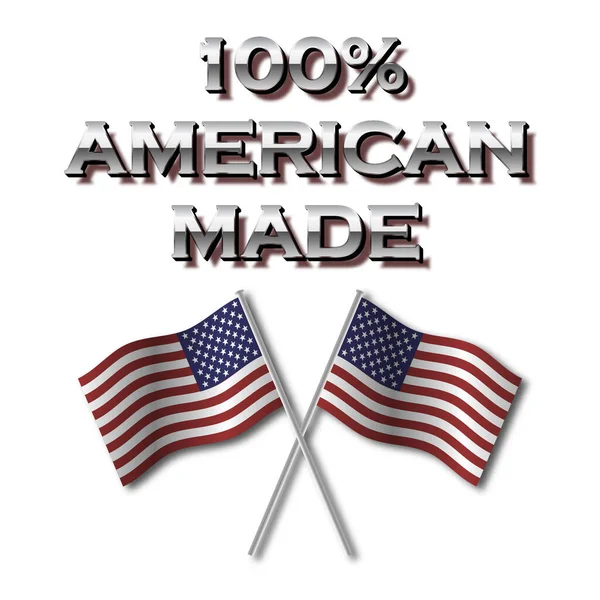 100 Vektor Buatan Amerika Dengan Mengibarkan Bendera Amerika Produk Yang - Stok Vektor