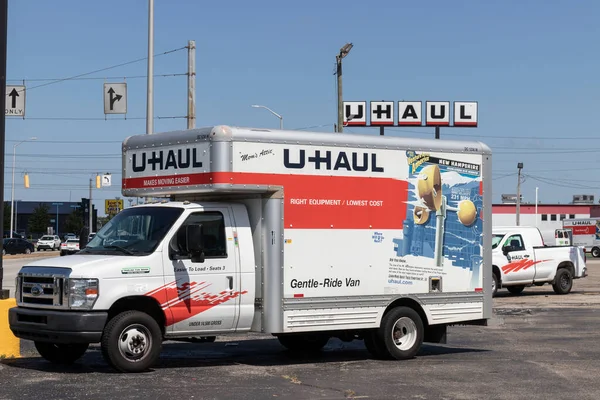 Indianapolis Circa September 2021 Haul Moving Truck Rental Location Haul — Stockfoto