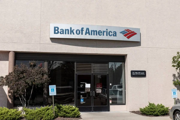 Prescott Sekitar September 2021 Bank America Bank Loan Branch Bank — Stok Foto