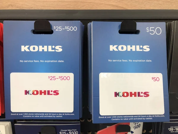 Indianapolis Sekitar September 2021 Kohl Gift Cards Kohl Menerima Keuntungan — Stok Foto