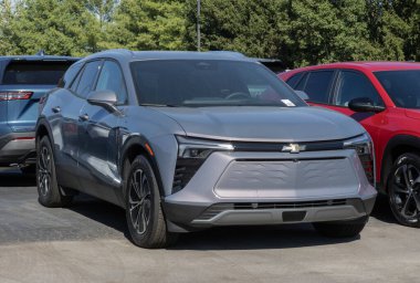 Avon - October 5, 2025: Chevrolet Blazer EV LT FWD Electric SUV display. Chevy offers the Blazer EV FWD with up to 312 miles driving range. MY:2025