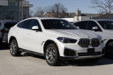 Lafayette - 21 Aralık 2025: BMW X6 xDrive40i ekran kullanımı. Fiyatlandırma endişeleriyle, BMW talebi karşılamak için kontörlü araba alıp satıyor. Benim: 2023