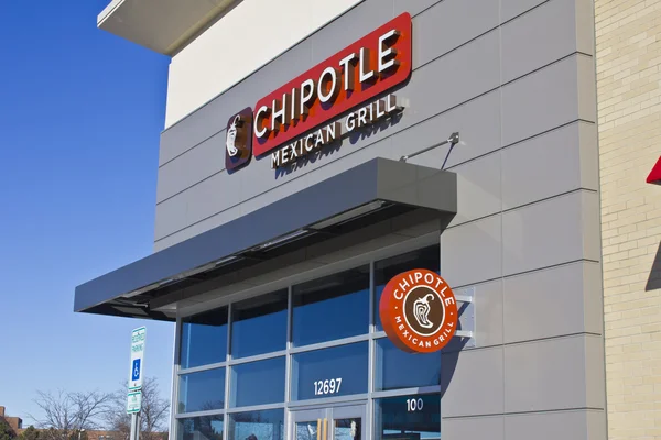 Indianapolis - Circa February 2016: Chipotle Mexican Grill Restaurant. Chipotle is a Chain of Burrito Fast-Food Restaurants III