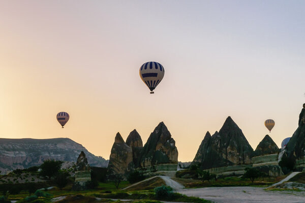 Hot air balloon over Cappadocia, Turkey