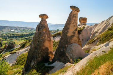 Colourful rock formations in Cappadocia, Turkey clipart
