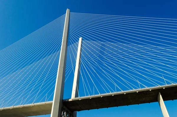 Detalle del puente sobre la bahía del Cuerno de Oro, Vladivostok, Rusia . —  Fotos de Stock