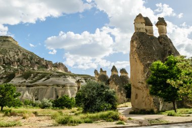 renkli kaya oluşumları Kapadokya, Türkiye