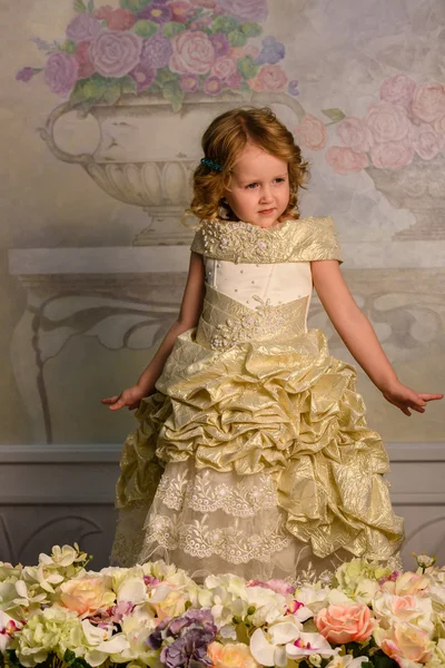 Kislány ruha, virág — Stock Fotó