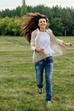 Kız Açık bir yaz gezisi