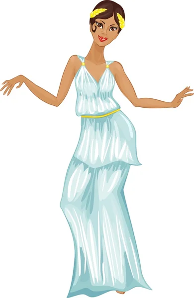 Woman in Greek dress — Stock Vector