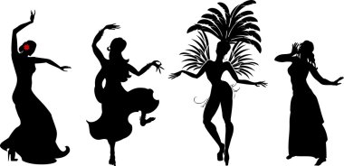 silhouette of dancer clipart