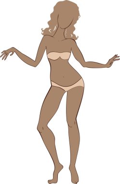 kadın bedeninin şablonu