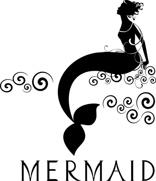 Mermaid supernatural creature — Stock Vector