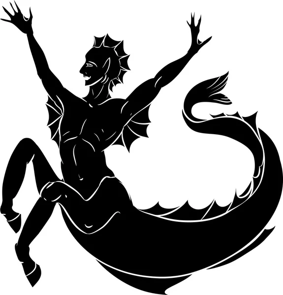 Ictiocentauro criatura mitológica — Vector de stock