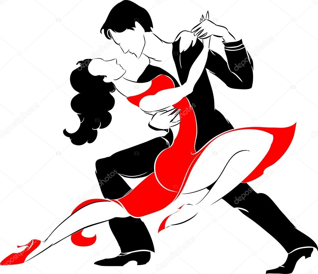 Tango dancers on white background Stock Vector by ©mariaflaya 102579228