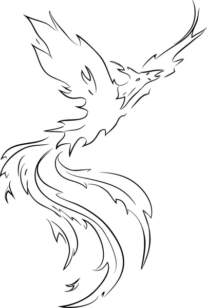 Créature mythologique Phoenix — Image vectorielle