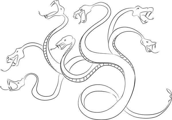 Hydra criatura mitológica — Vector de stock