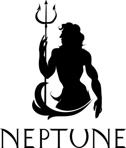 Netuno, o deus do mar — Vetor de Stock