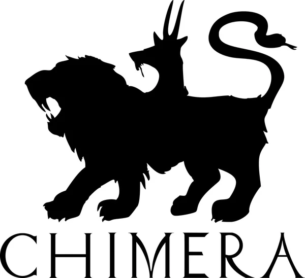 Chimera creatura mitologica — Vettoriale Stock