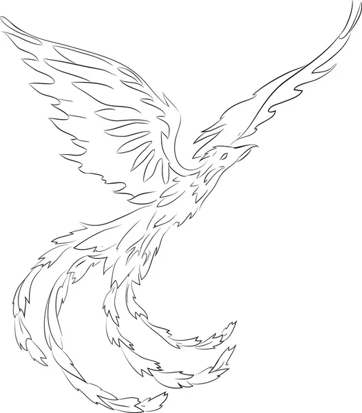 Phoenix mitológiai lény — Stock Vector