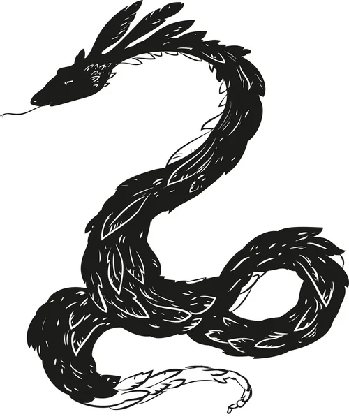 Quetzalcoatl - serpent à plumes — Image vectorielle