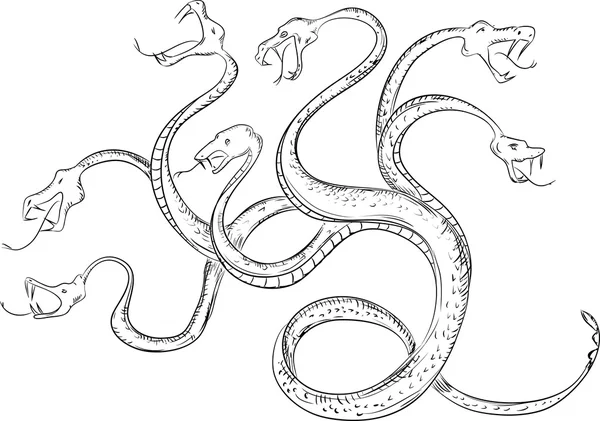 Hydra criatura mitológica — Vector de stock