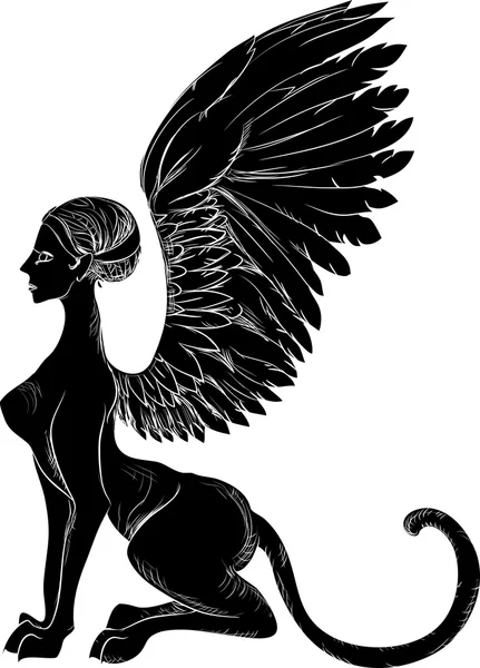 Sphinx mythological creature — Stock Vector
