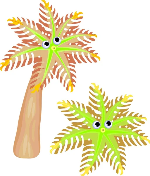 М'який корал папайї Clavularia — стоковий вектор