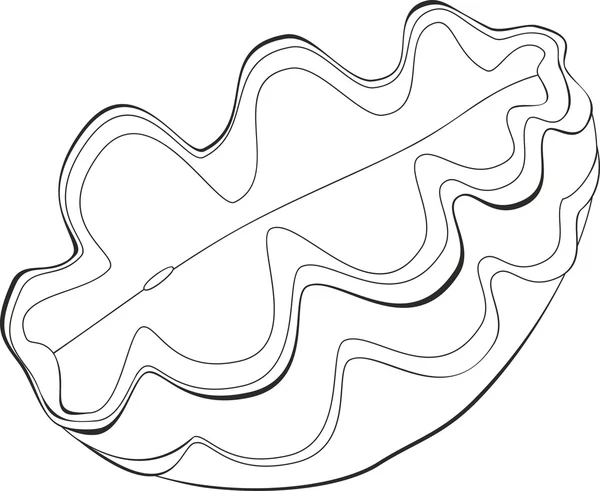 Färbung tridacna auf weißem Hintergrund — Stockvektor