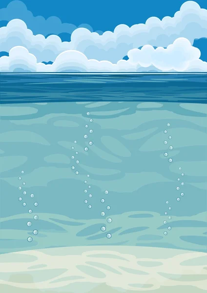 Paisaje submarino fondo — Vector de stock