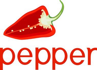 beyaz arkaplanda biber