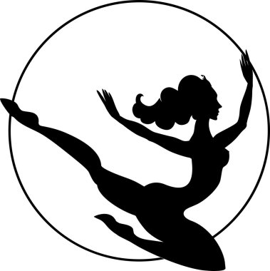 trapezciye çember ile silüeti