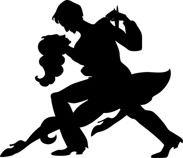 Paar beim Tanzen — Stockvektor