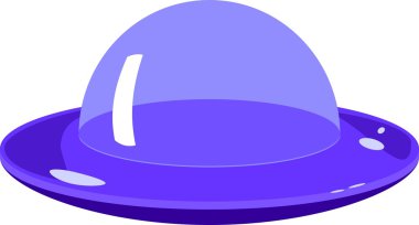 Beyaz arkaplanda uçan daire